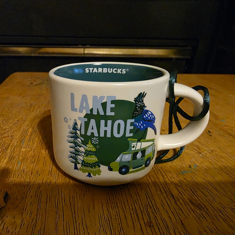Starbucks Lake Tahoe Mug - White and Green